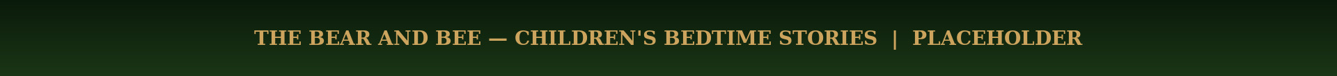 The Bear and Bee — illustrated children's bedtime story books by Shian Serei, available in 10 languages, Aurous Publishing